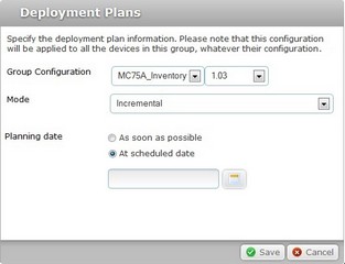 Change Config Deployment Plans Window2