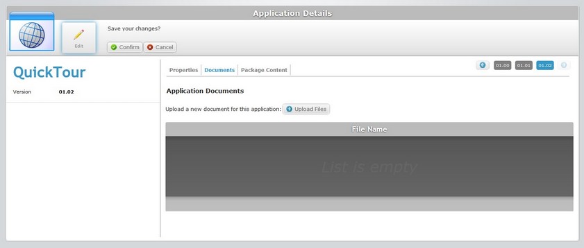 Application Details Page Documents Tab Edit