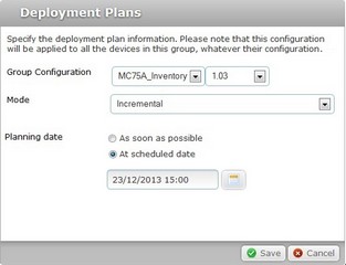 Change Config Deployment Plans Window5