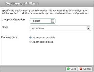 Change Config Deployment Plans Window1