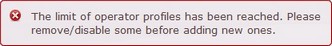 Error Message_Operator Limit Reached