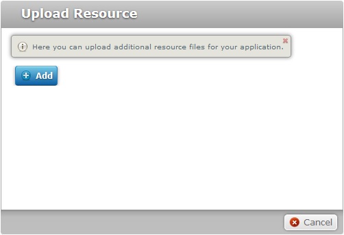 Upload Resource Window 0