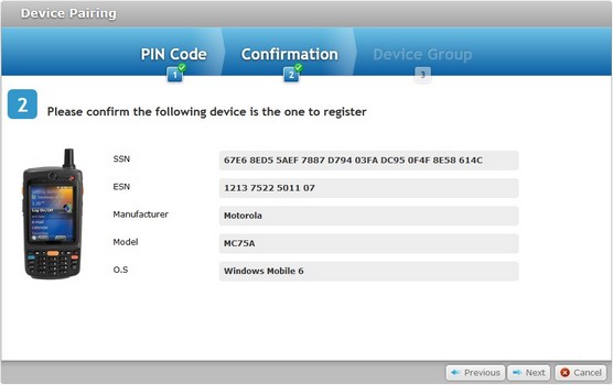 Device Pairing window 2