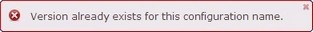 Message New configuration error
