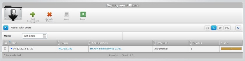 Deployment Plans With Errors View