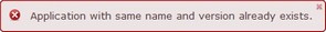 Site Applications add error