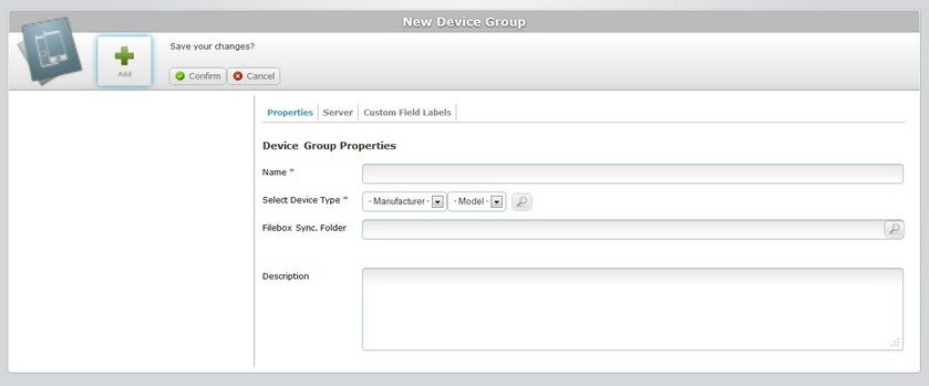 New Device Group Prop Tab