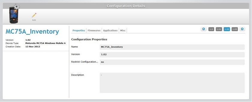 Site Configurations det0