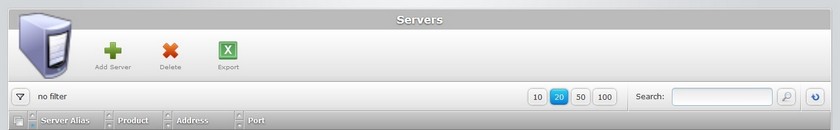 Servers Page Navigation