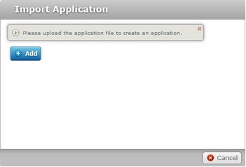 Import an Application window