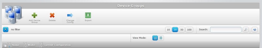 Device Groups Page Navigation