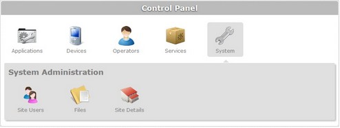 Site Control Panel_System