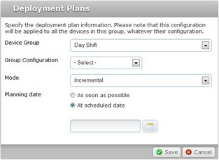 Deployment Plans Window At Scheduled Date