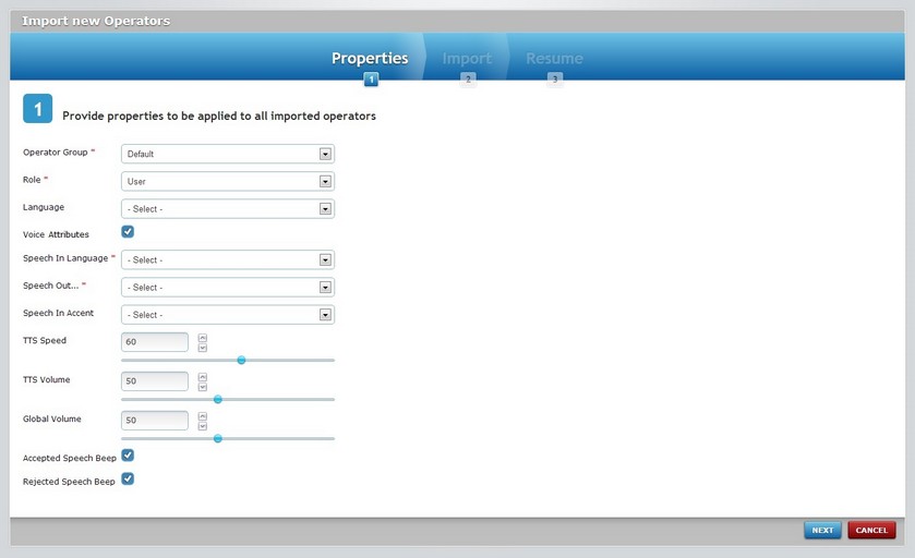 Import New Operators Step 1 Advanced Voice