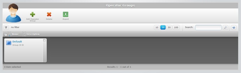 Operator Groups Page Create Operator Group