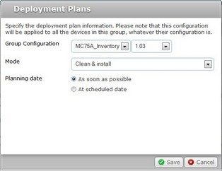 Deployment Plans Window As soon as possible