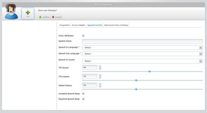 New Operator Speech In Out Tab Advanced