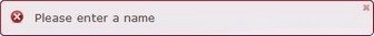 Error Message_Enter a Name